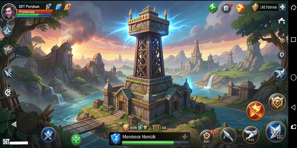 Tampilan gameplay menarik dalam Tower Defense 5RT.