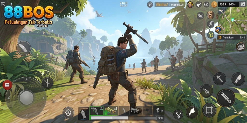 Screenshot gameplay Open World yang menampilkan petualangan mendebarkan di 88BOS.