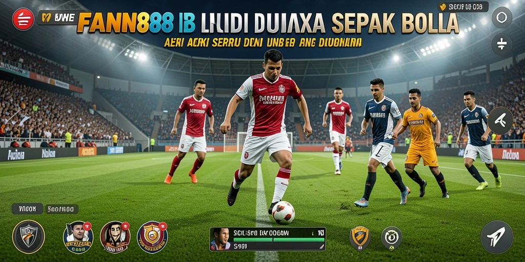 Tampilan aksi seru pertandingan sepak bola di FANGWIN88.