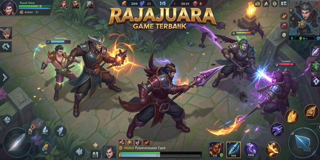 Screenshot menampilkan pertarungan seru dalam RAJAJUARA.