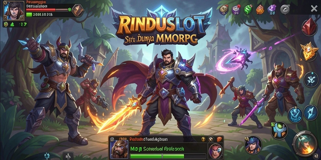Screenshot utama RINDUSLOT menampilkan aksi seru dalam gameplay MMORPG.