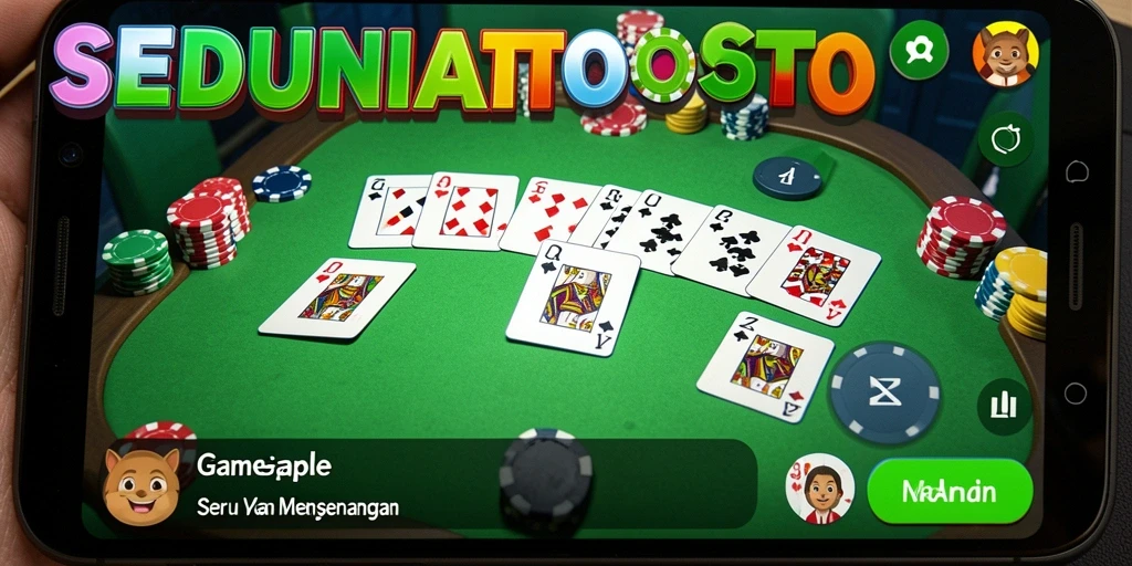Tampilan gameplay seru dalam SEDUNIATOTO, mudah dan menarik.