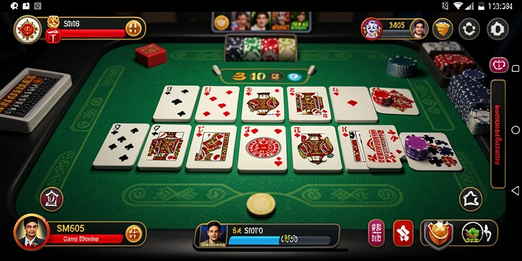 Screenshot SM605 menampilkan gameplay Domino yang seru dan interaktif.