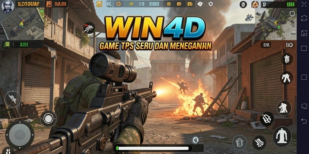 Tampilan gameplay seru di WIN4D dengan pertempuran yang mendebarkan.